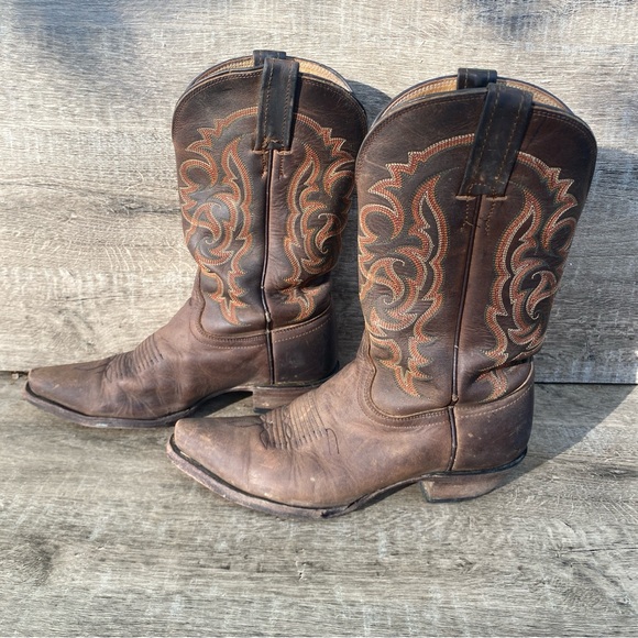 Tony Lama-women’s Leather Brown Cowgirl /Western Boot Size 7 - Picture 2 of 14